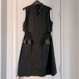 Rudsak black dress with leather accents